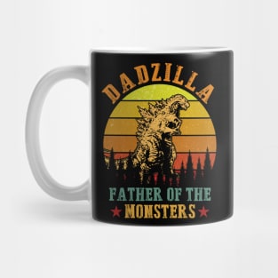 Dadzilla Father Of The Monsters Vintage Funny Father's Day Mug
